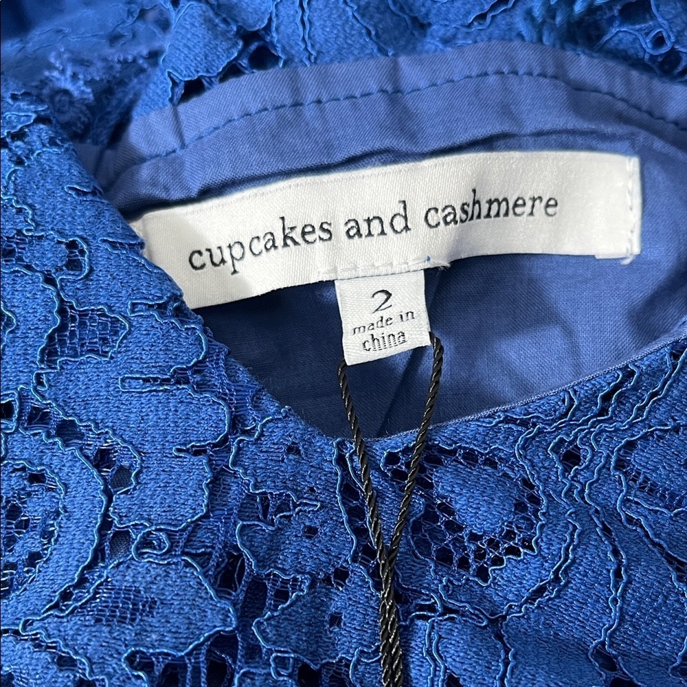 cupcakes & cashmere Blue Lace Dress - Picture 7 of 11